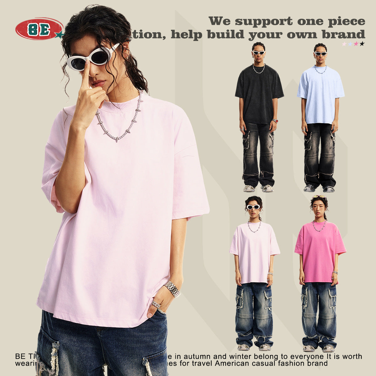 Washed Oversize Short-sleeve T-shirt WN6456