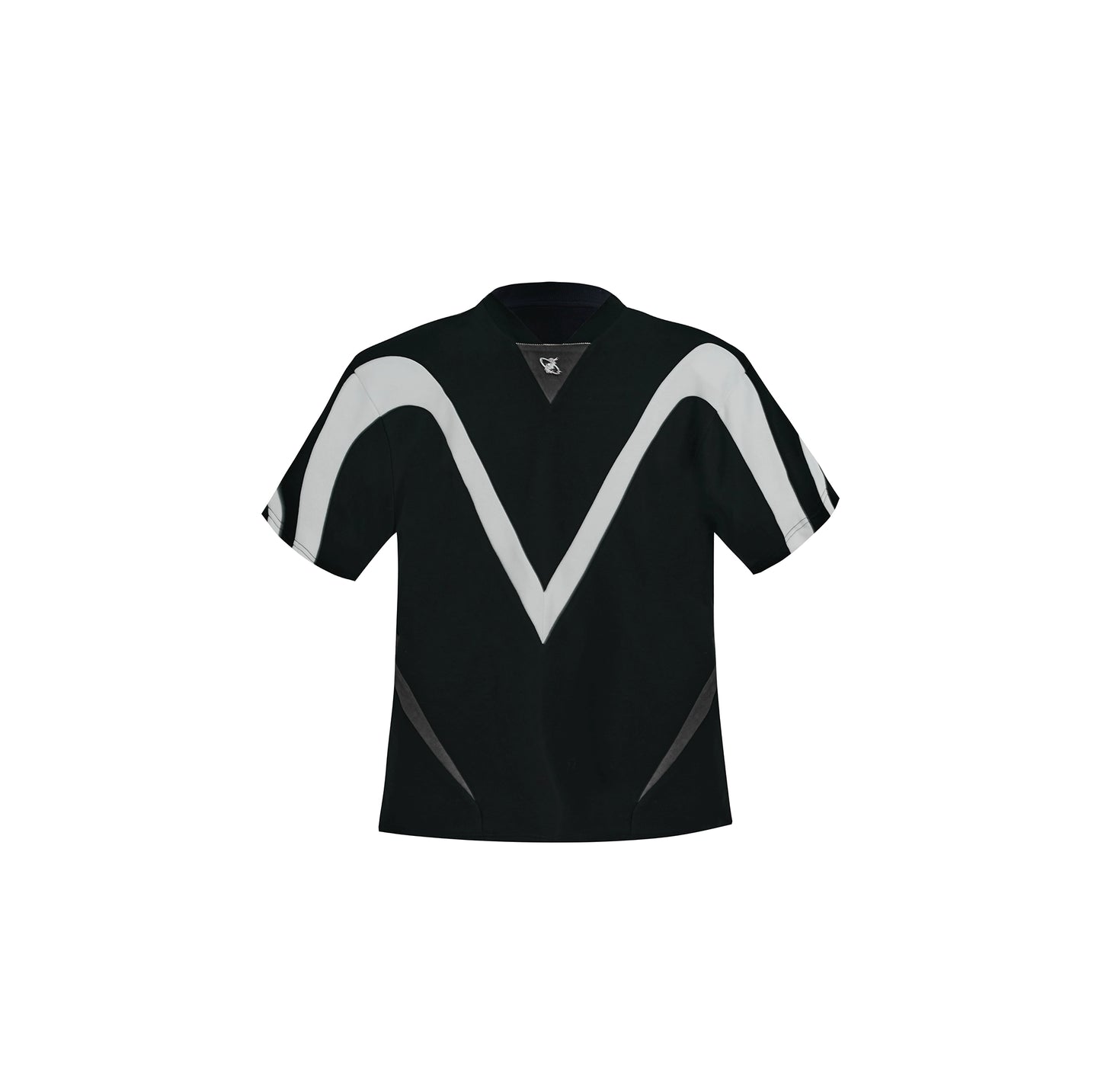 Metal Decoration Shoulder Pad Short Sleeve T-Shirt WN5615