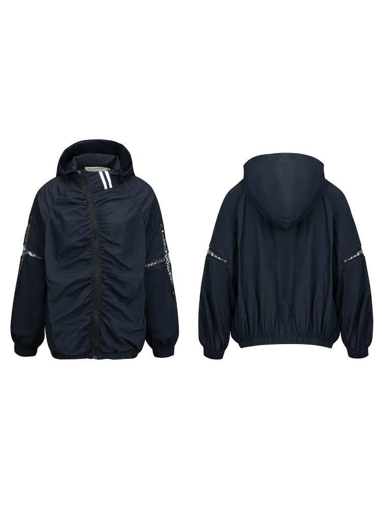 Print Sun Protection Sporty Zipper Hoodie WN18878