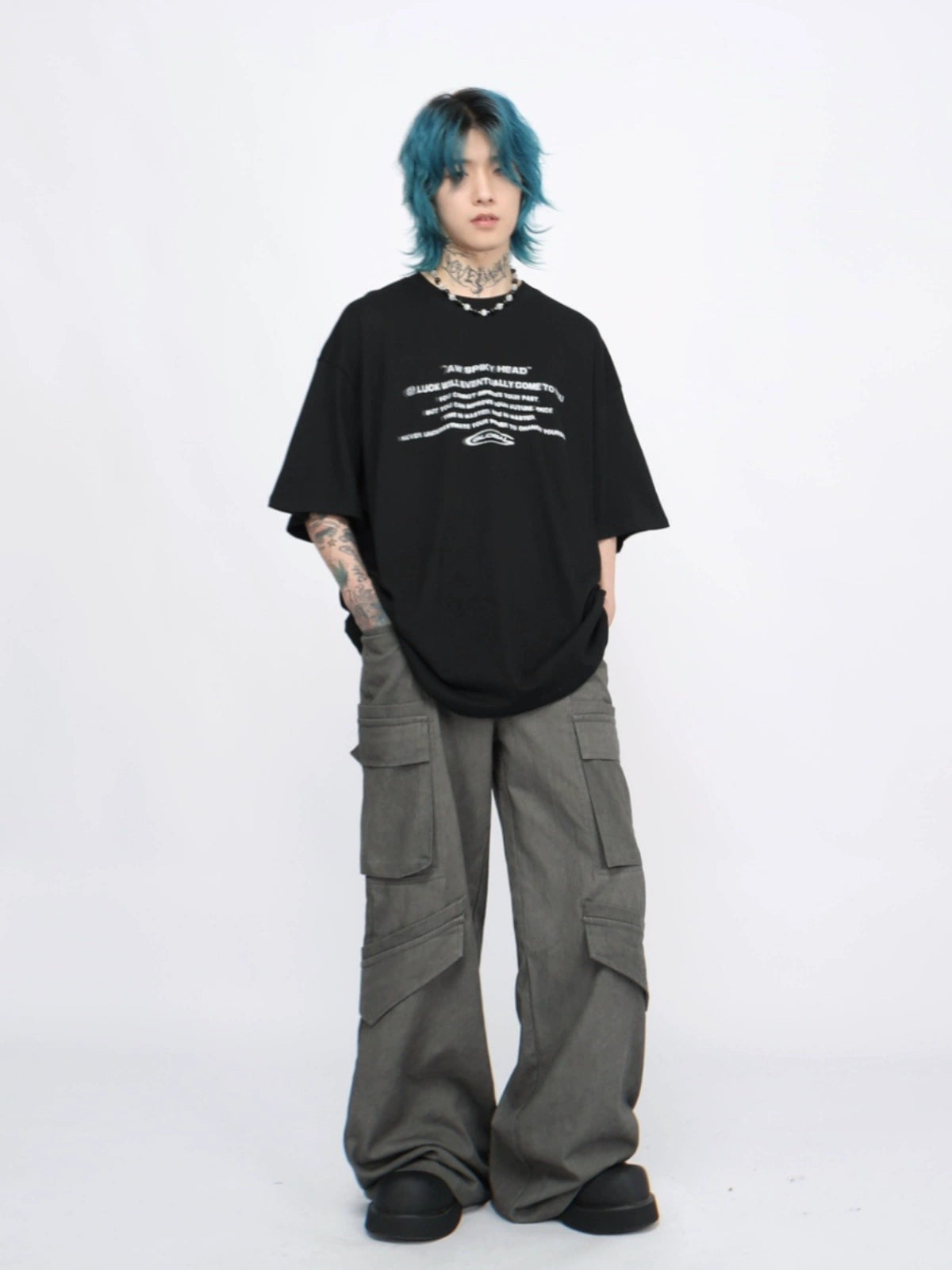 Print Oversize Short Sleeve T-Shirt WN5880