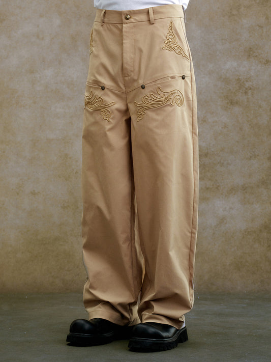Baroque Embroidery Cargo Pants WN23242