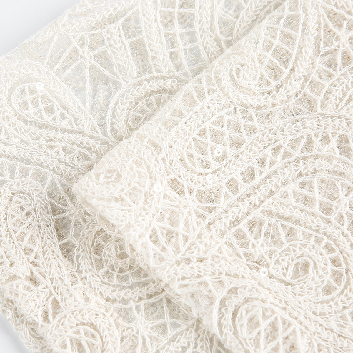 Graffiti Lace Cutout Short Sleeve Shirt WN16181