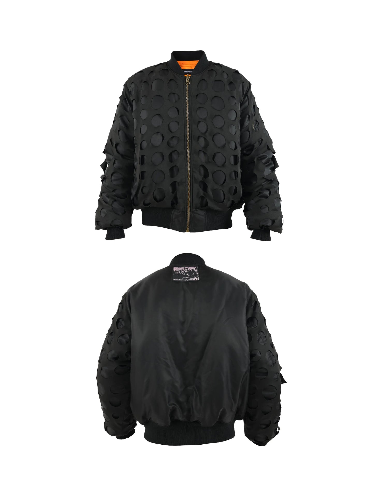 Wormhole Design Puffer Bomber Jacket WN17258