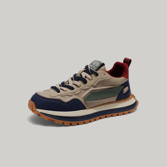 Color-Block Panel Trail Lace-Up Sneakers WN23438