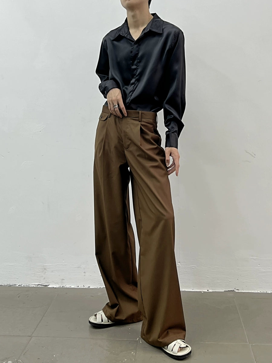 Wide Leg Straight Trousers WN7344