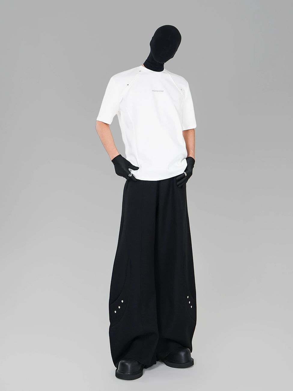 Metal Studs Heavyweight Oversize Short Sleeve T-Shirt WN17443