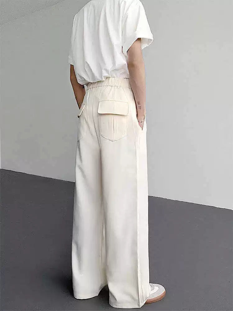 Korean Style Draped Wide Leg Trousers WN19328