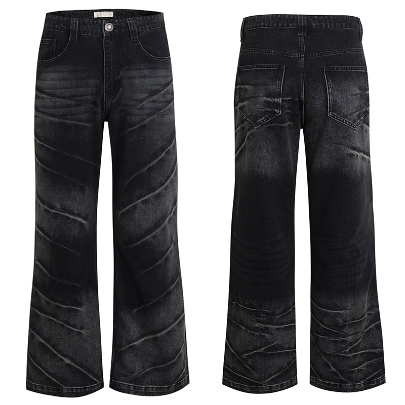 Washed Micro Flare Denim Jeans WN17123