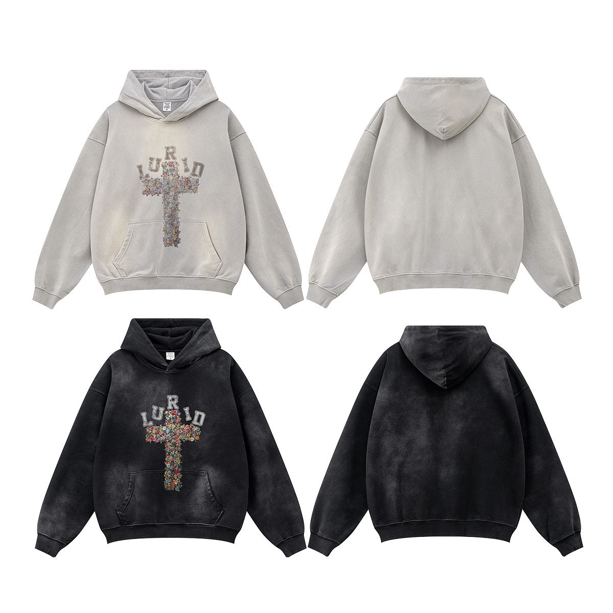 Washed Print Hoodie WN7853