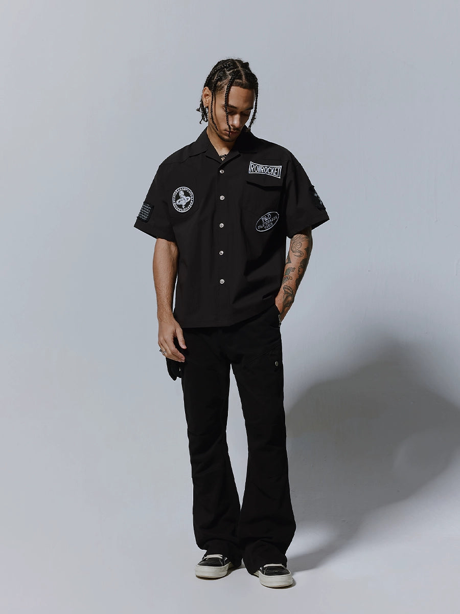 Embroidery Logo Design Short Sleeve Shirt WN17478