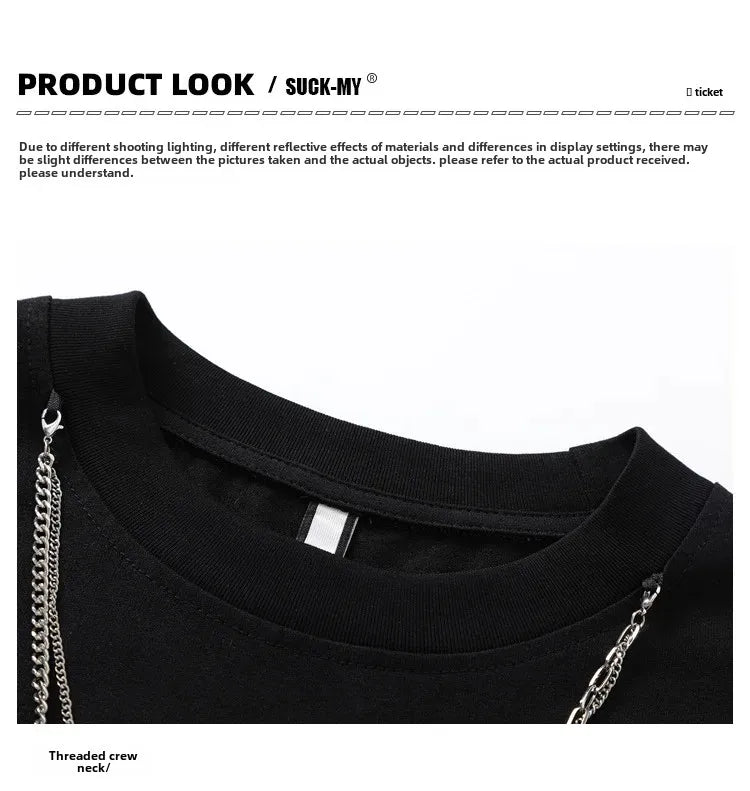 Graphic Print Damage Short Sleeve T-Shirt WN16483