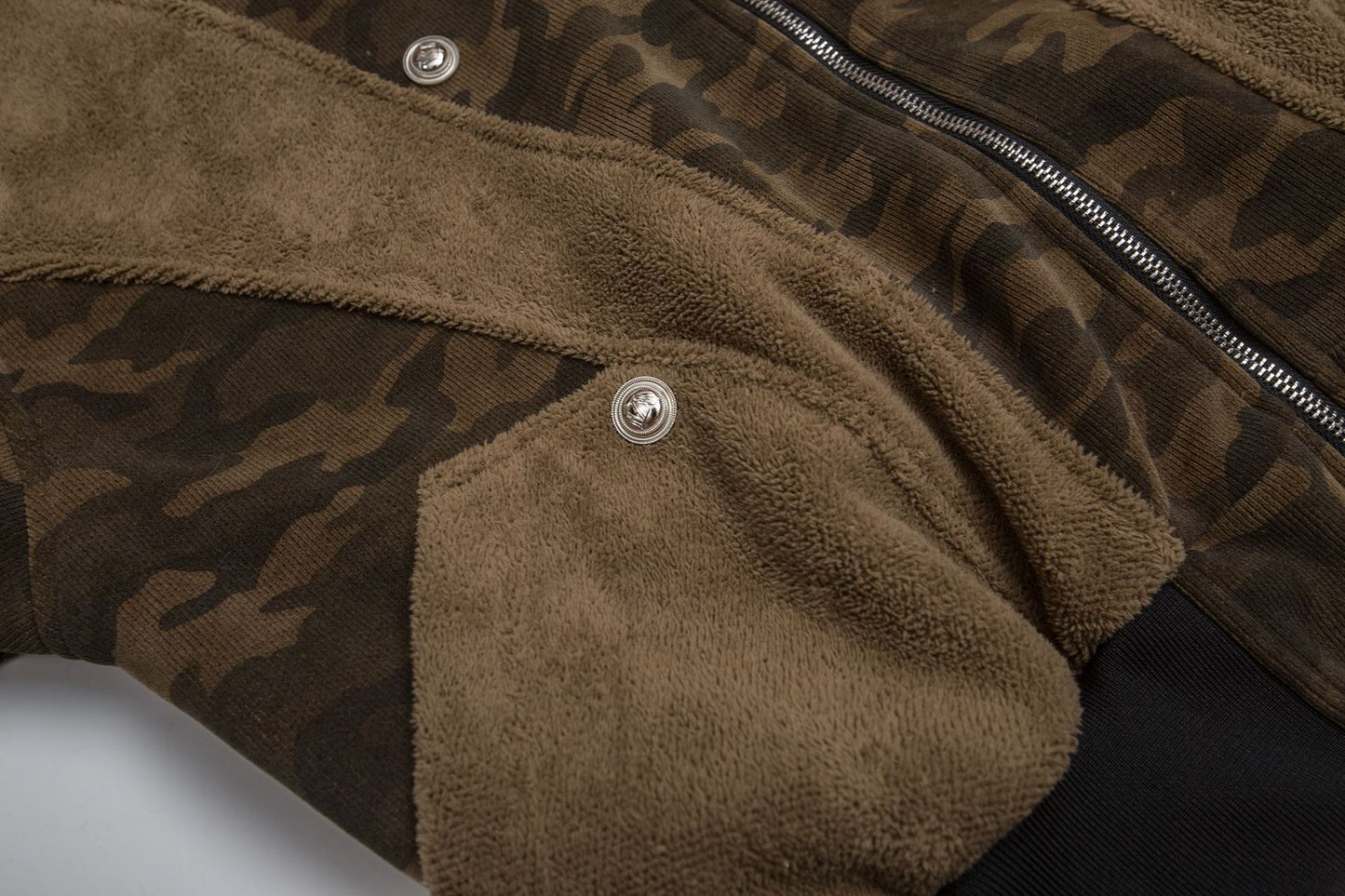 Camouflage Fur Collar Sherpa-Lining Padded Jacket WN11337