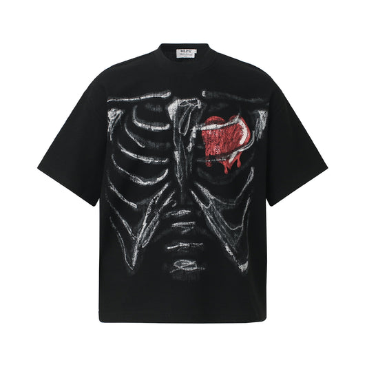 Waffle Graffiti Oversize Short Sleeve T-Shirt WN26061