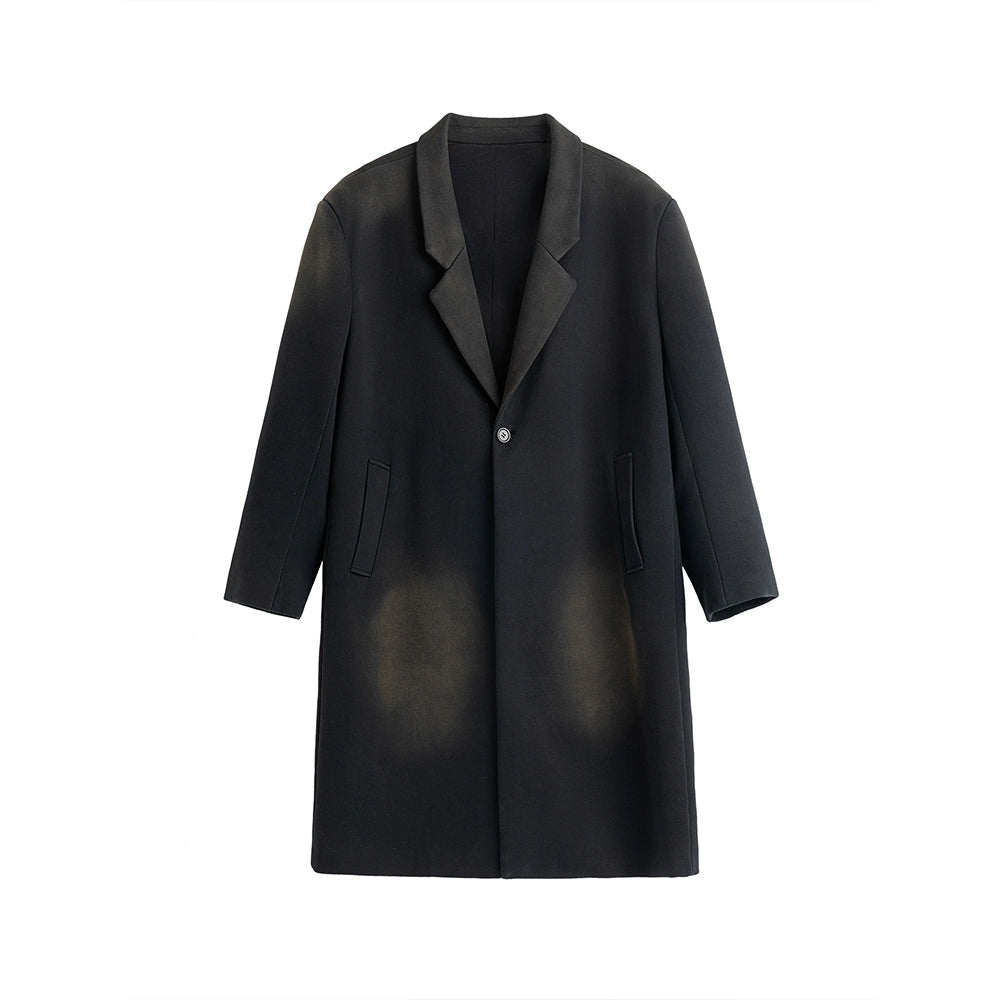 Dark Tie-Dye Oversize Trench Coat WN13338