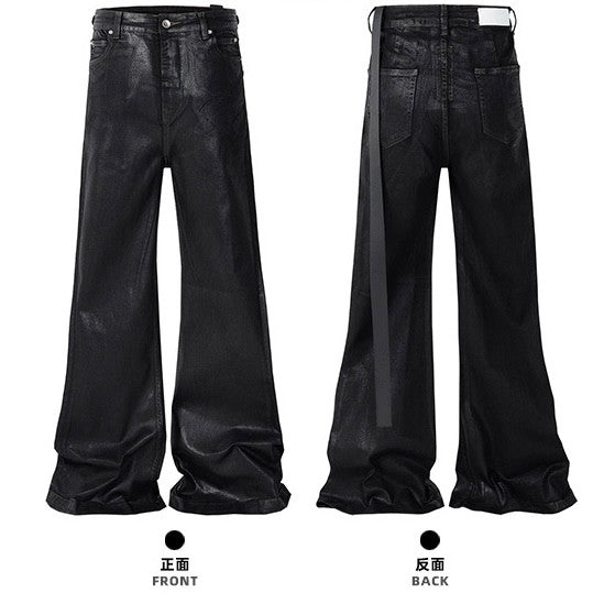 Lace-Up Strap Flare Denim Jeans & Strap Flare Denim Jeans WN24082