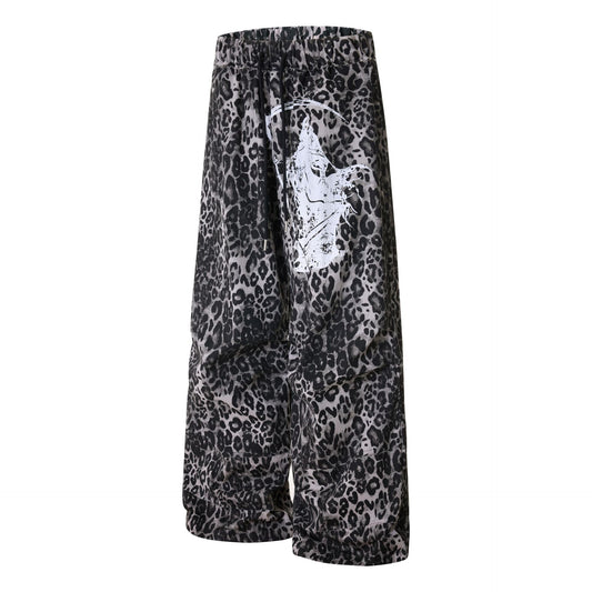 Leopard Print Wide Leg Cargo Pants WN26043