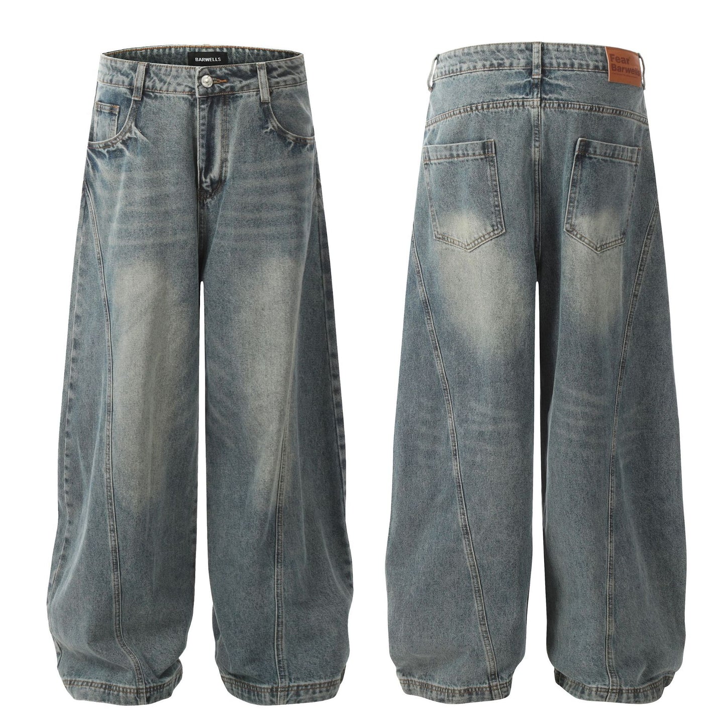 Washed Denim Jeans WN12831