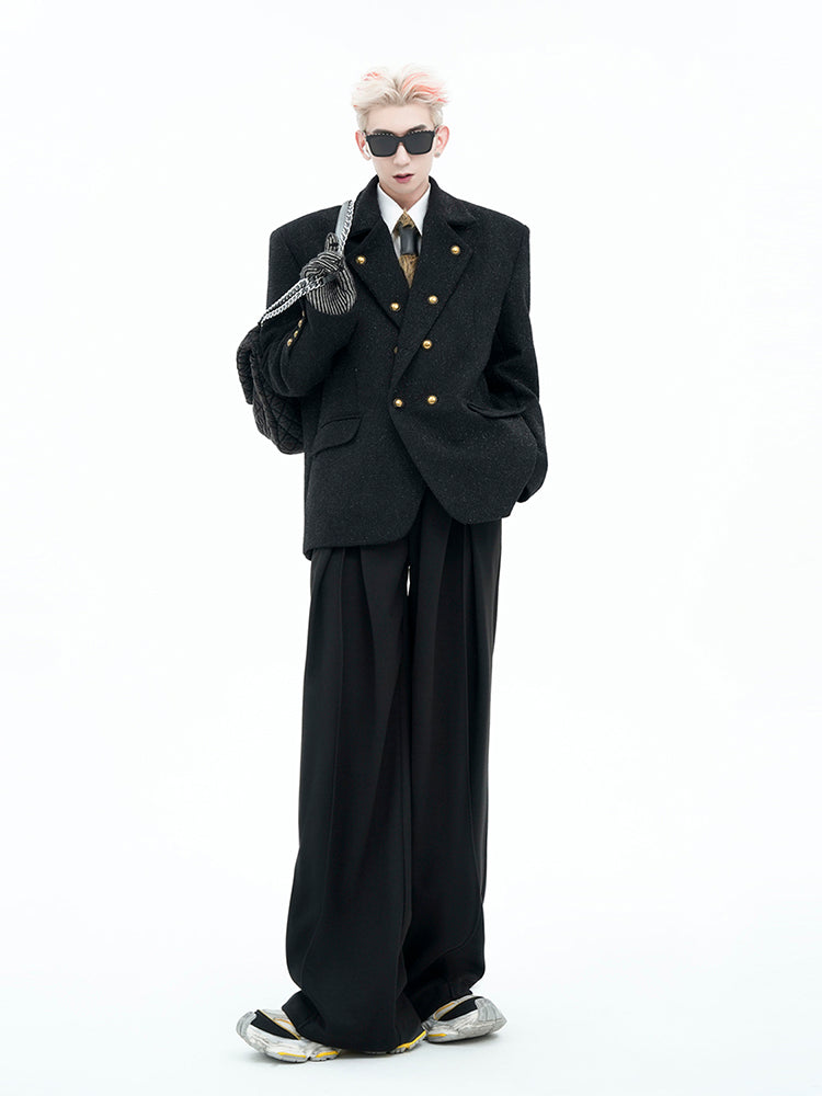 Brushed Metal Button Tailored Jacket WN15450