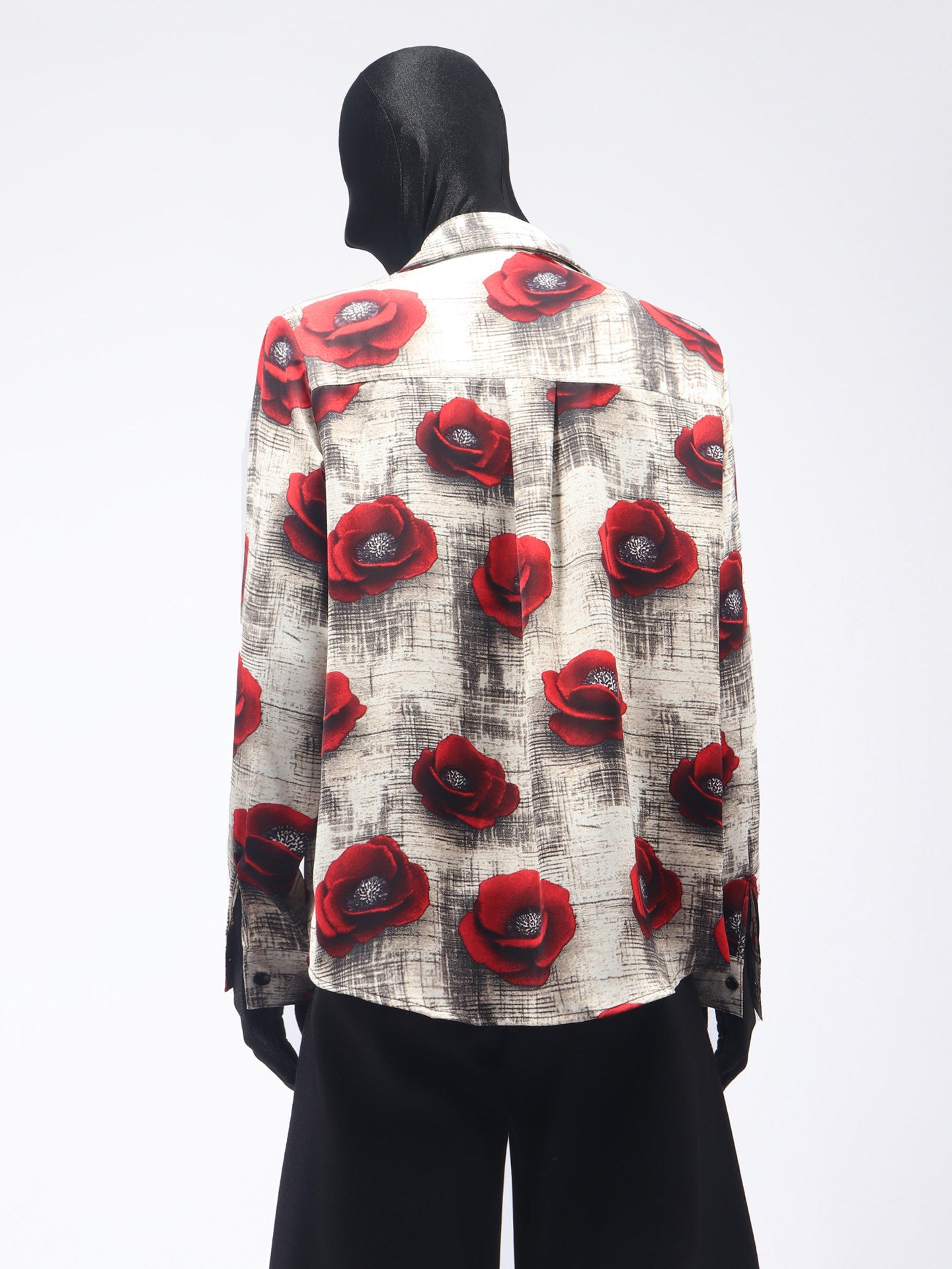 Oversize Rose Print Shirt WN23679