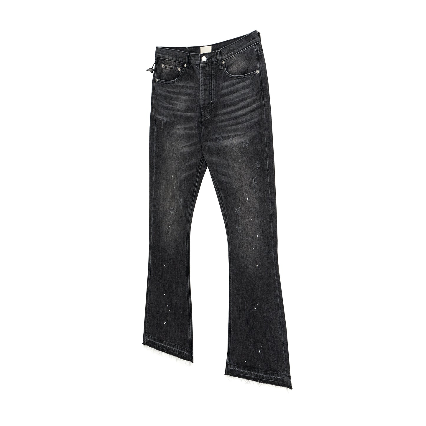 Washed Paint Hand-Brushed Stacked Denim Jeans WN16968