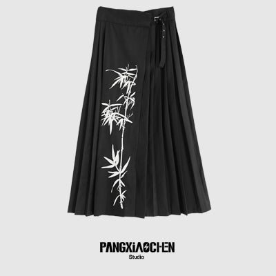 Embroidered A-Line Maxi Skirt WN20174