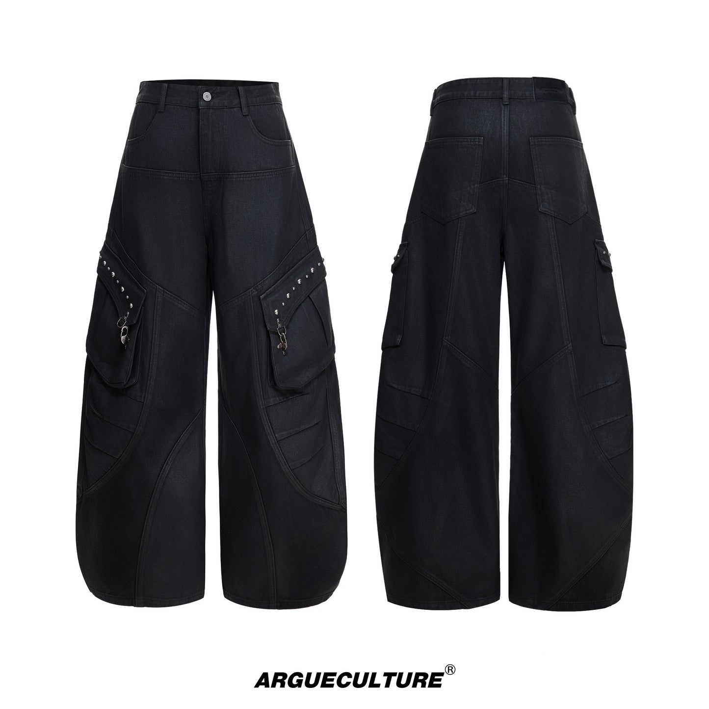 Wax Coating Multi-Pocket Heavyweight Denim Jeans WN23555