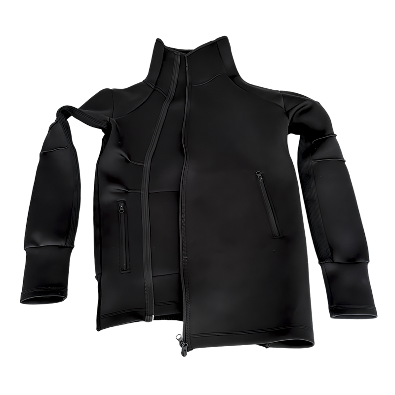 Asymmetric Deconstructed Design Jacket WN21976