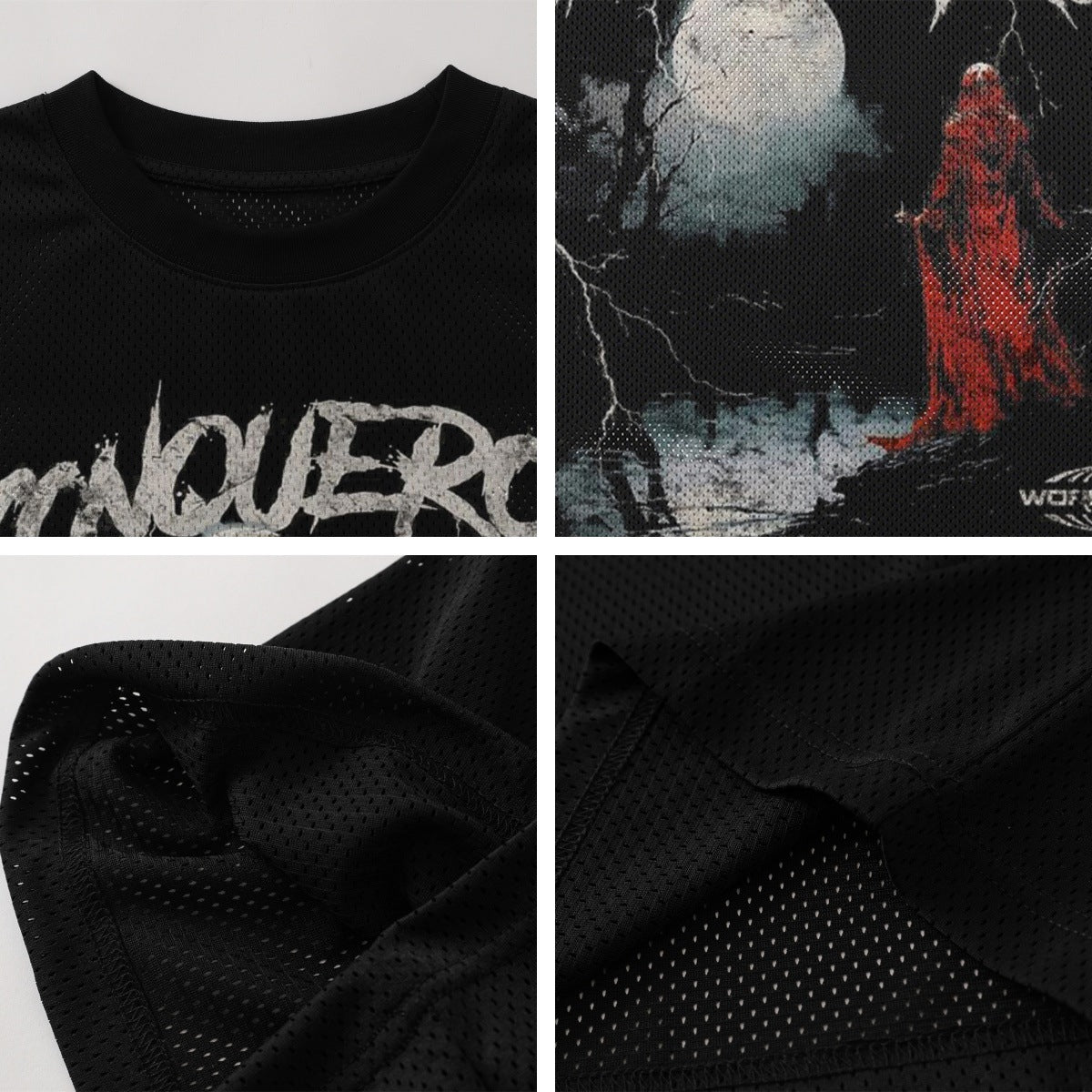 Mesh Breathable Oversize Short Sleeve T-Shirt WN15075