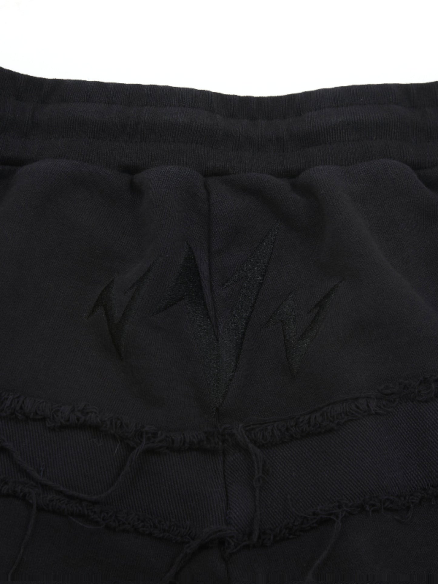 Denim Fringe Design Sweatpants WN20972