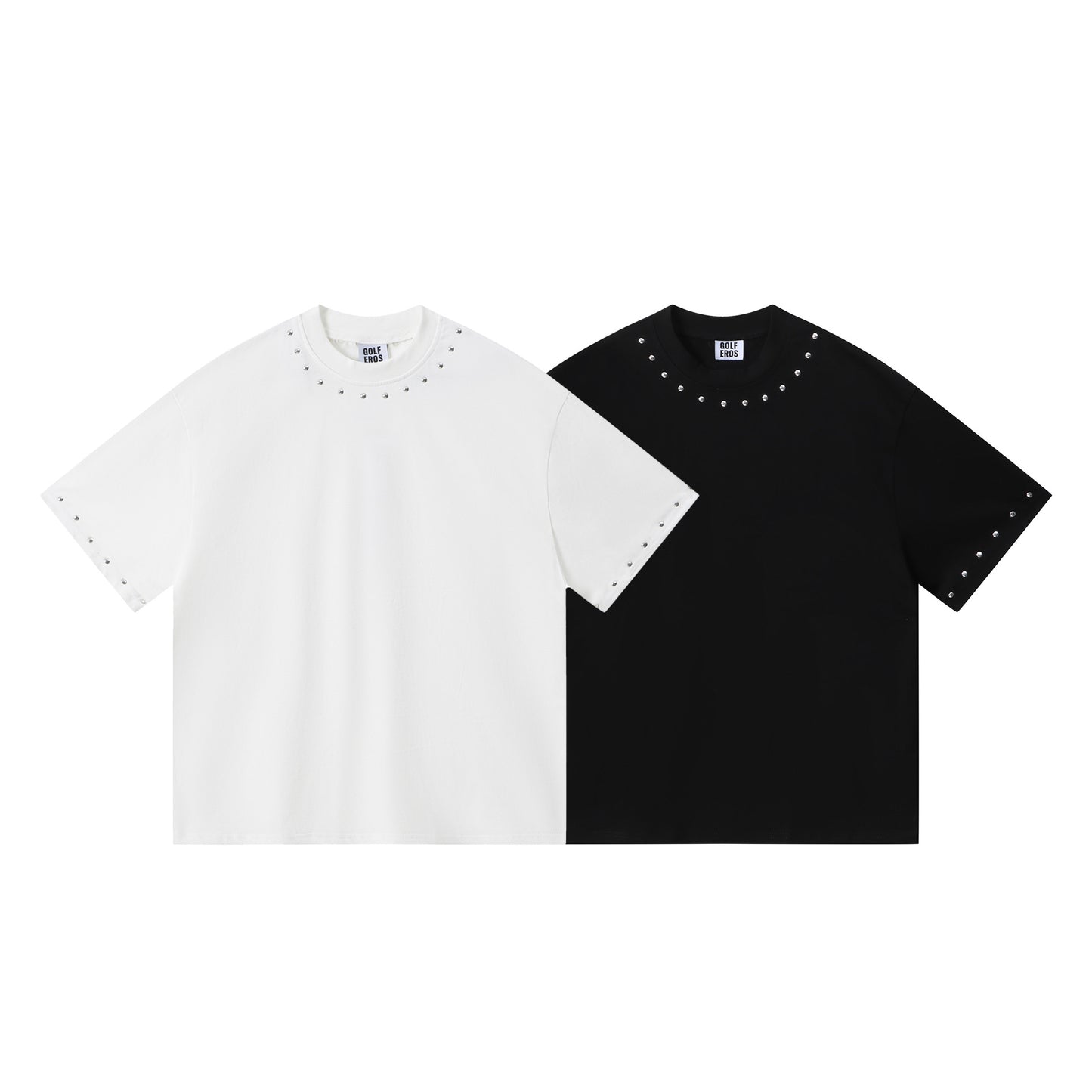 Oversize Studs Short Sleeve T-shirt WN15516