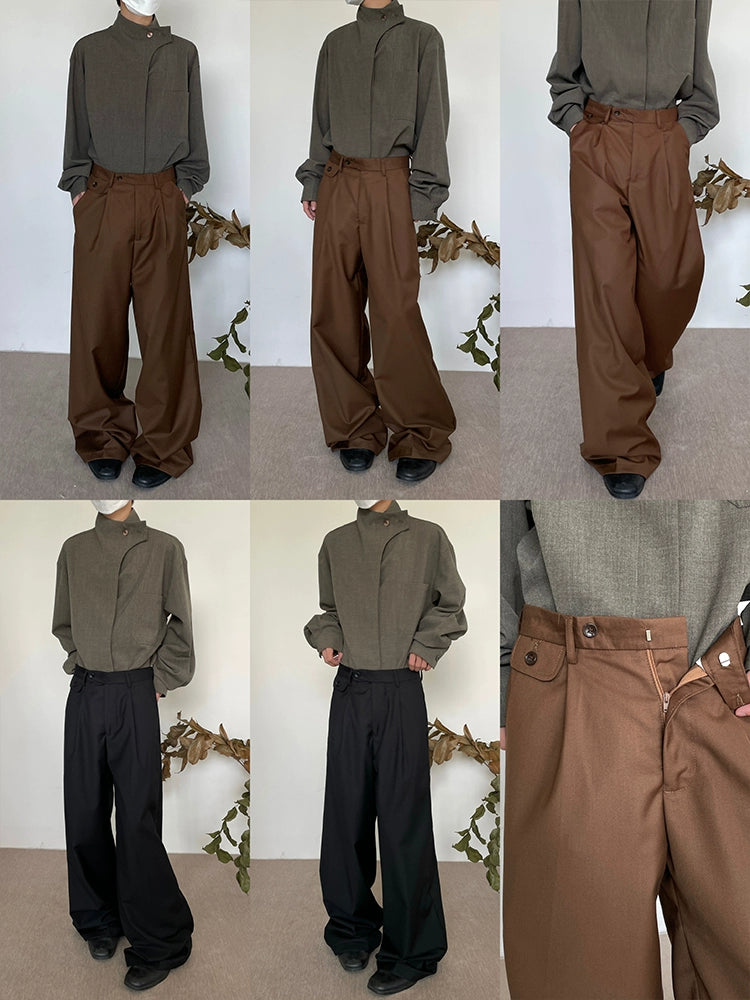 High Waist Wide Leg Straight Trousers WN20031