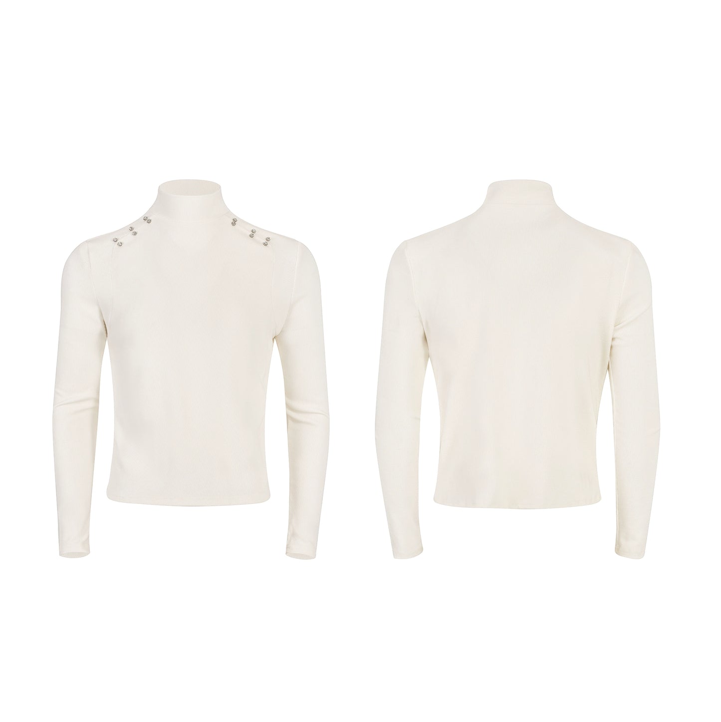 Half High-Neck Long Sleeve T-Shirt WN21787