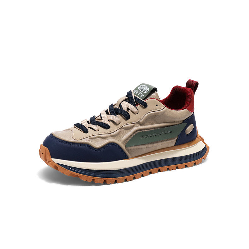 Color-Block Panel Trail Lace-Up Sneakers WN23438
