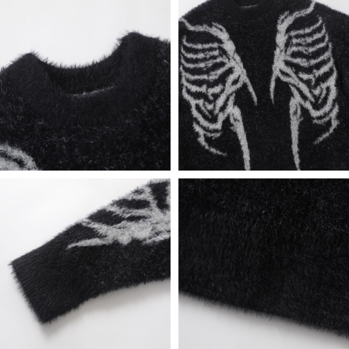 Skeleton Jacquard Knit Sweater WN11545