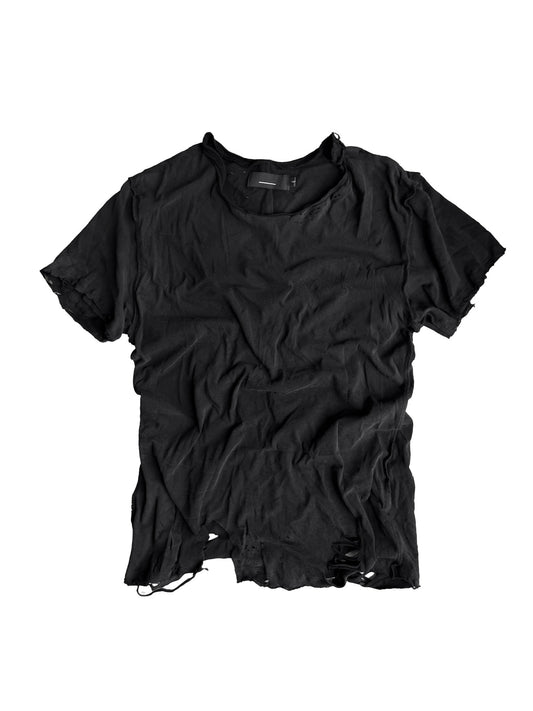 Wrinkle Wash Graphic Damage Short Sleeve T-Shirt WN27049