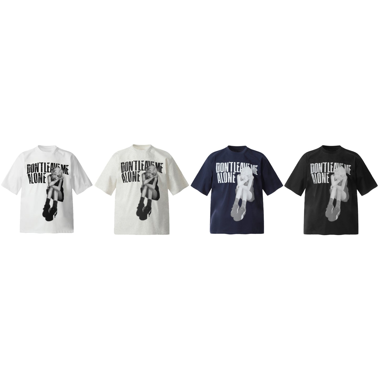 Abstract Character Print Oversize Short Sleeve T-Shirt WN16121