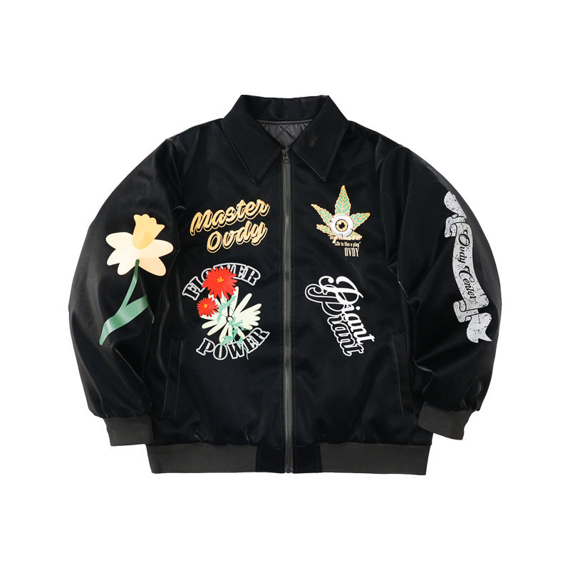 Embroidery Quilted Oversize Jacket WN12378