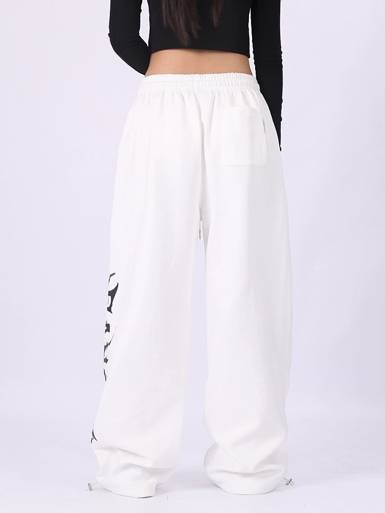 Graphic Print Wide Leg Sweatpants WN17197