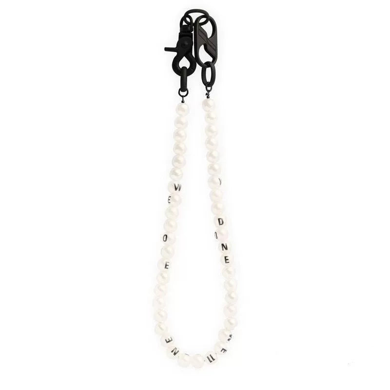 WN25142 Yang Yifan trendy brand necklace, versatile and personalized men's necklace, pendant, hip-hop street pearl chain pendant, accessory, women's trendy style WN25142