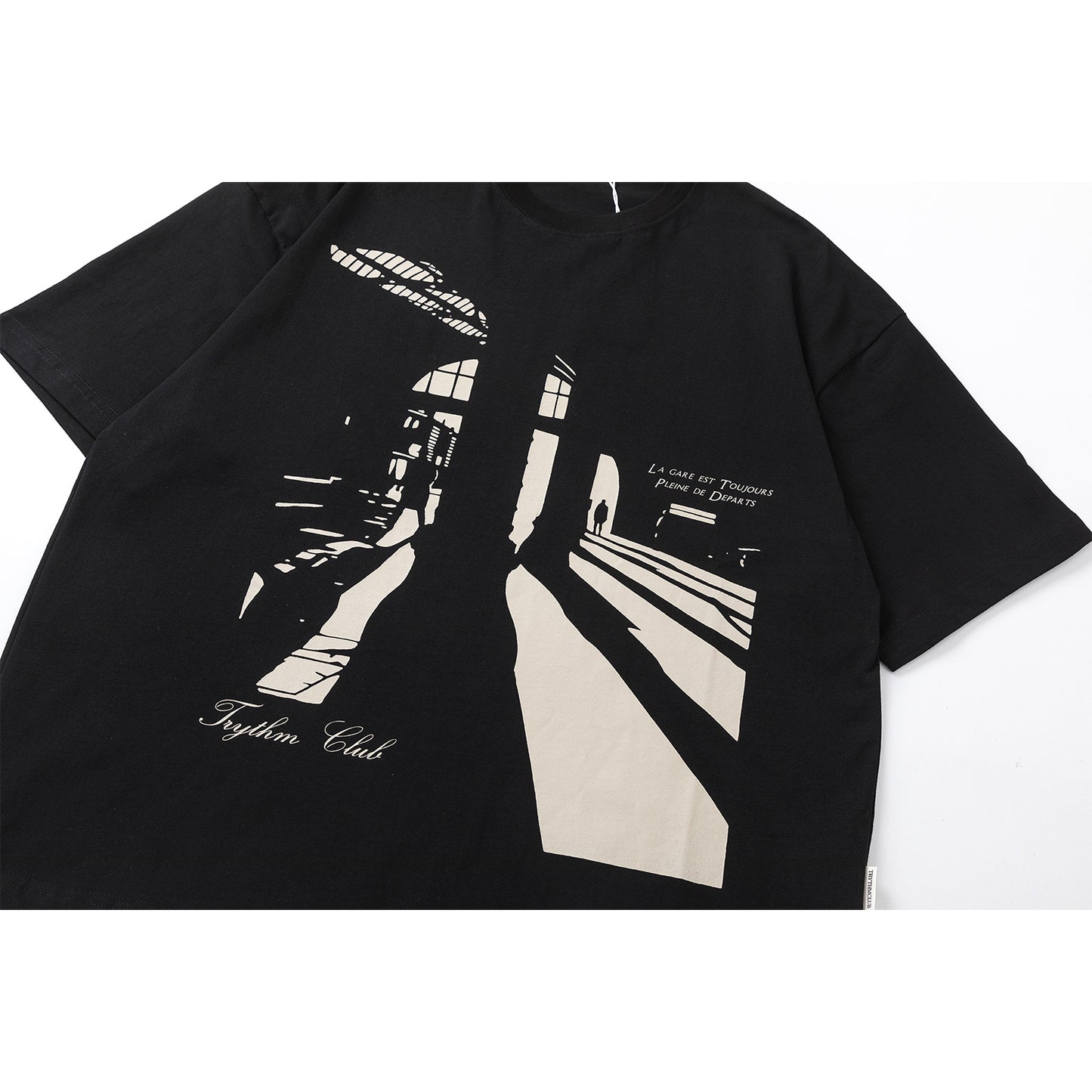 3D Print Small Collar Oversize Short Sleeve T-Shirt WN25897