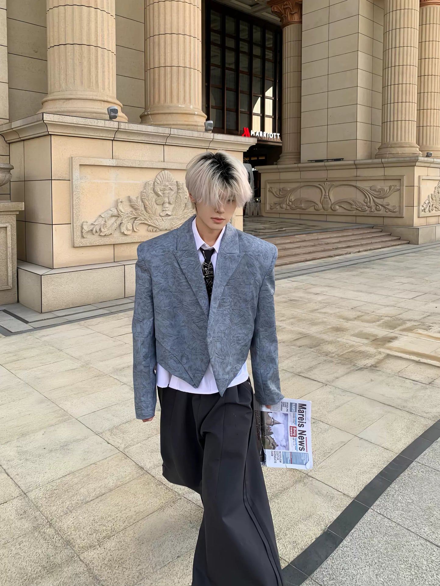 Structured Design Shoulder-Pad Jacket WN19738