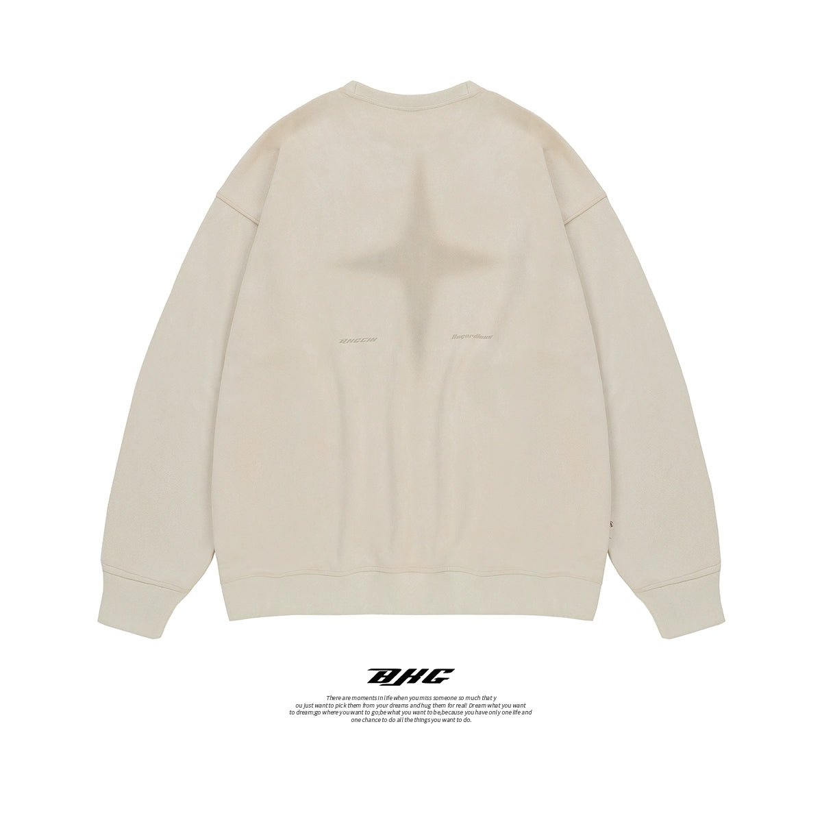 Overize Suede Round Neck Sweatshirt WN9823