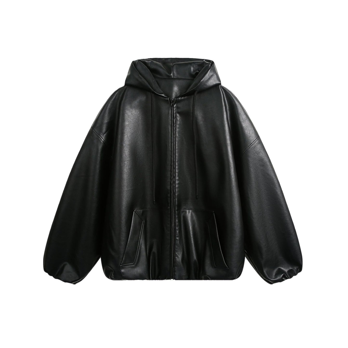 Hooded PU Leather Jacket WN13003