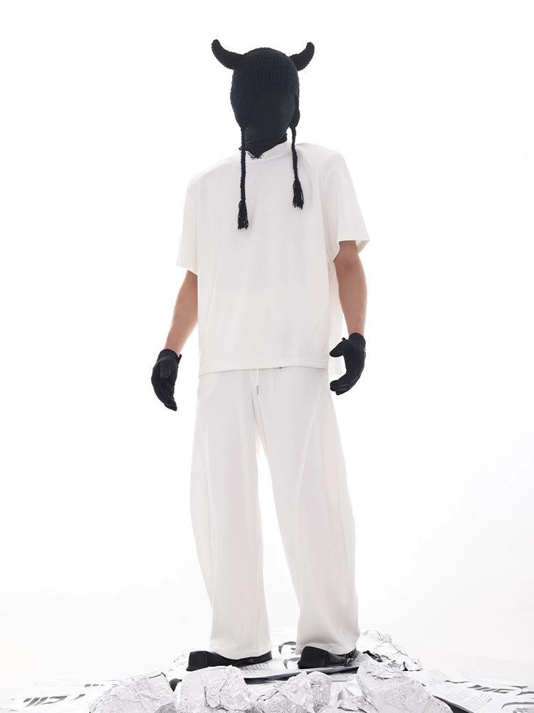 Pendant Decor Scuba Wide Leg Sweatpants WN18624