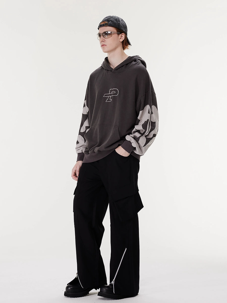 Graphic Embroidery Design Hoodie WN17498