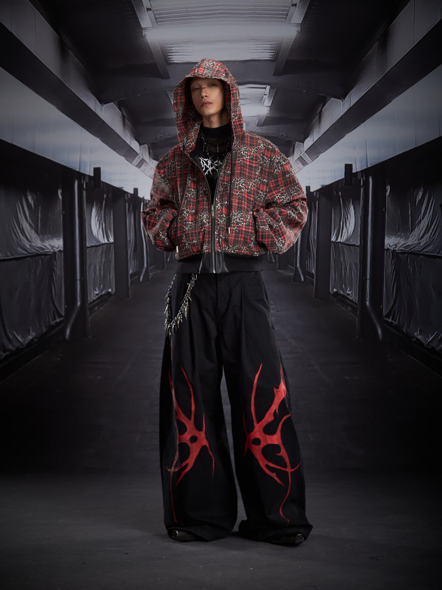 Reversible Hooded Zipper Short Jacket WN22798