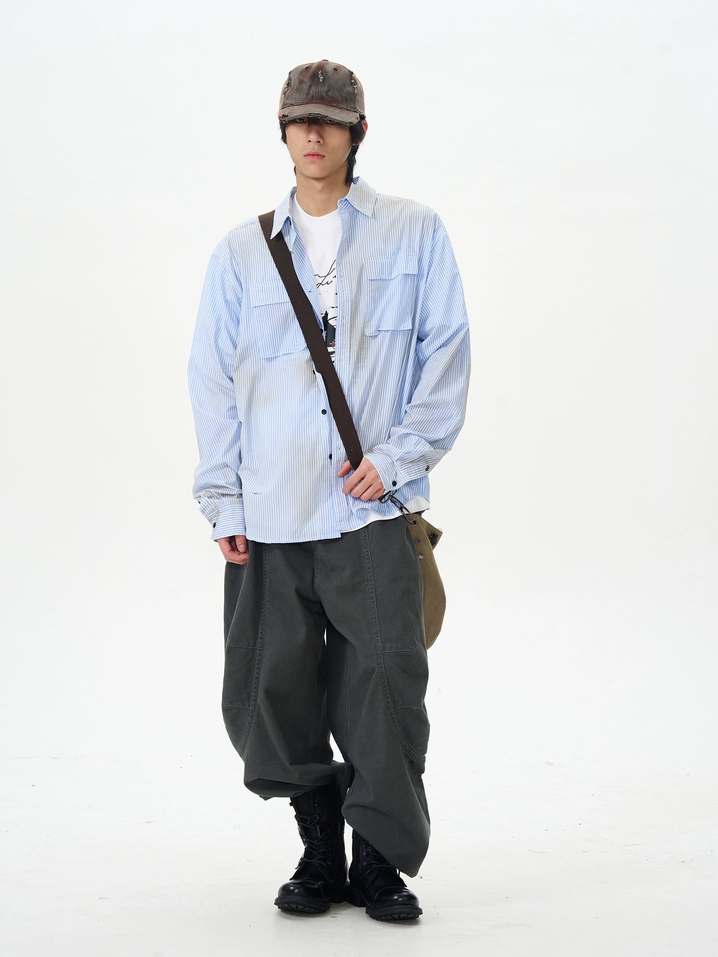 Curved Blade Wide Leg Pants WN16370