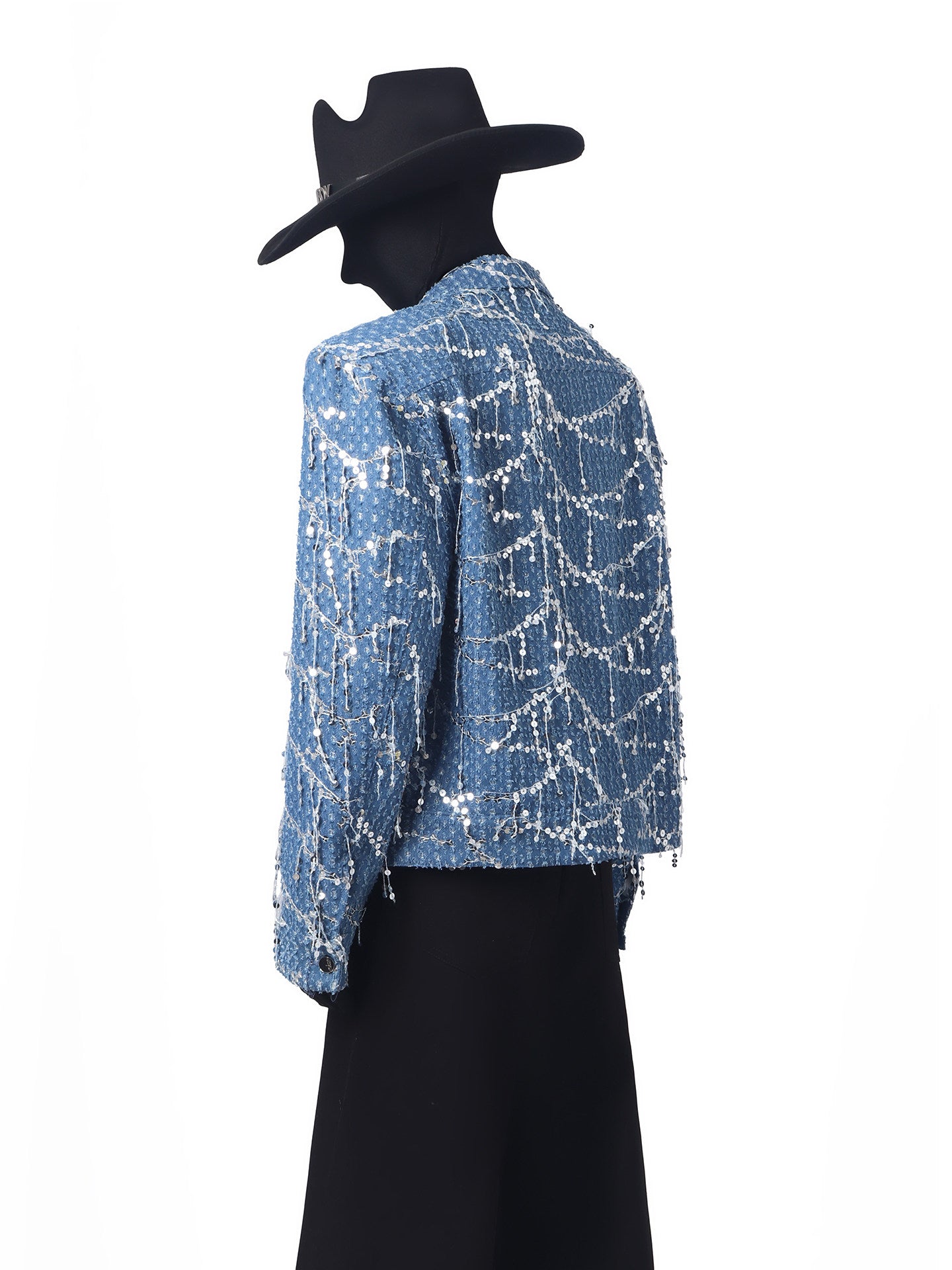 Fringe Pearl Tweed Short Jacket WN23728