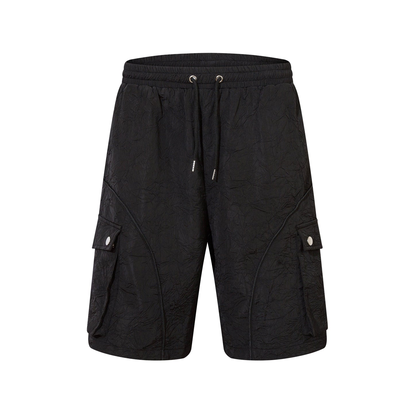 Wrinkle Texture Design Cargo Half Pants WN18148