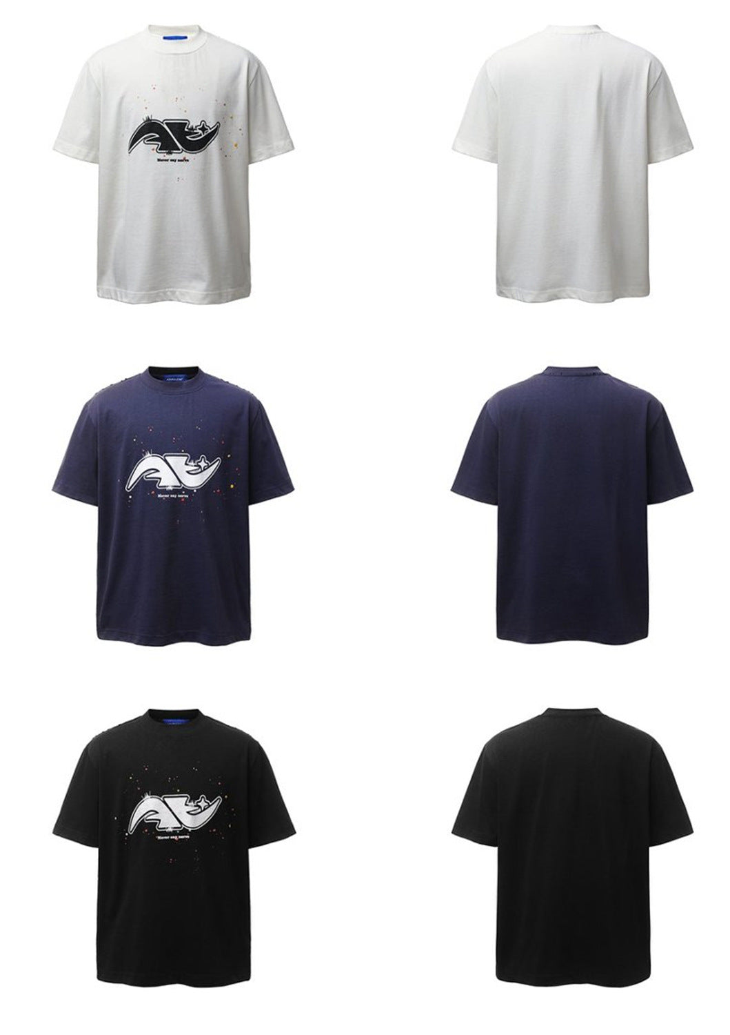 Paint Splash Graphic Short Sleeve T-Shirt WN26769